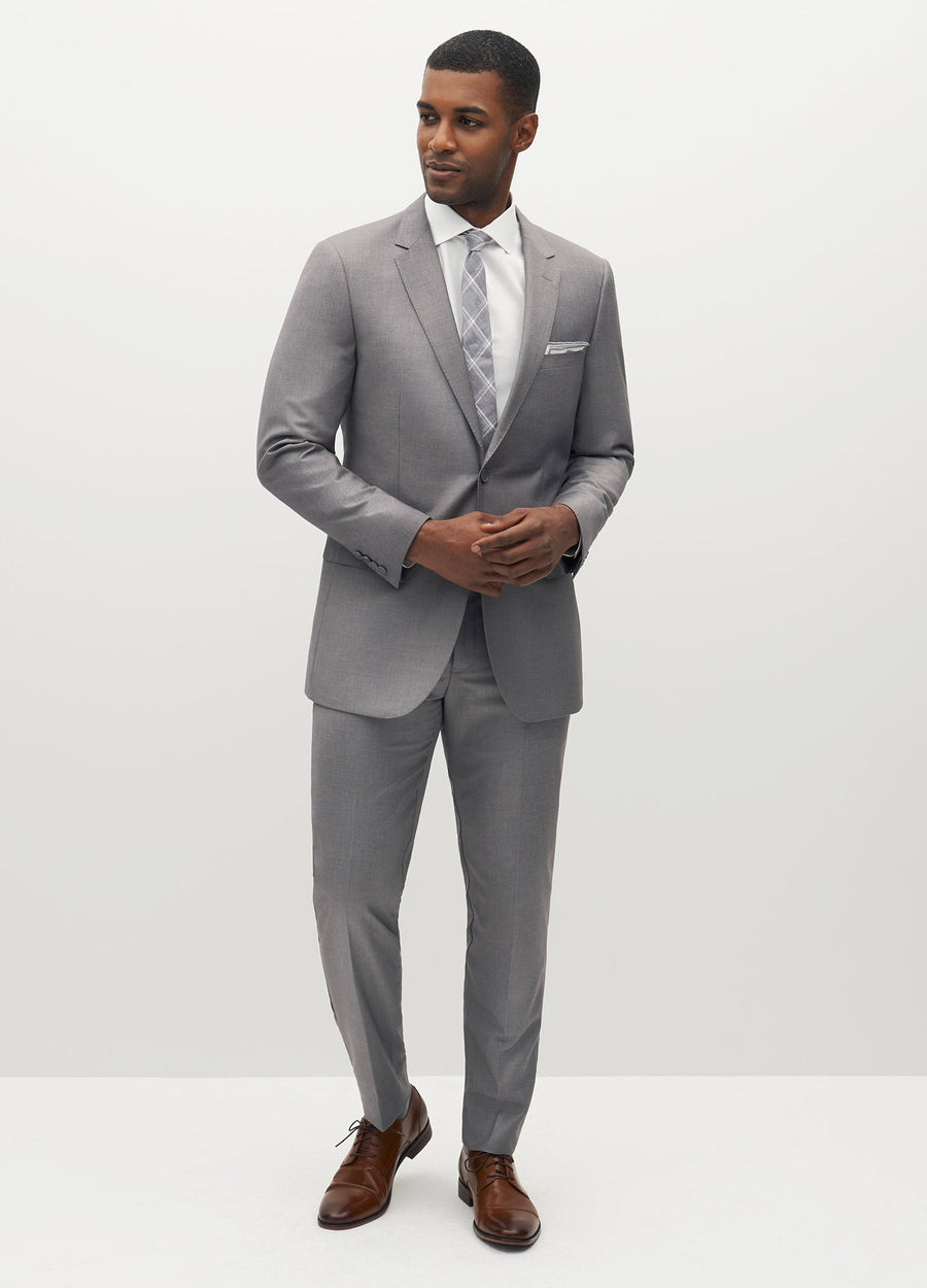 Men's Suit Pants Vest Blazer Solid Charcoal 3Pcs Slim Fit Notched lapel  ST-5500 | eBay